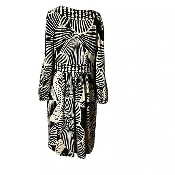 Nine West dress,women size 10.Peasant sleeve,polka dots,floral,boho,career,EC - Picture 11 of 16